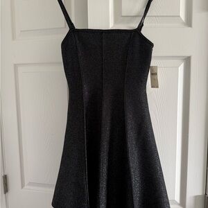 Sparkly Black Sleeveless mini